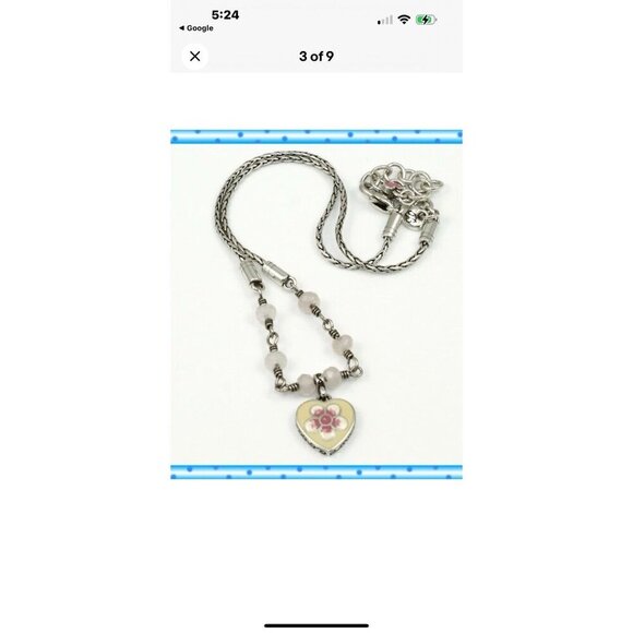 Brighton Spring Fever Cream Heart Retired Set Necklace, Bracelet, Earrings - Picture 5 of 13